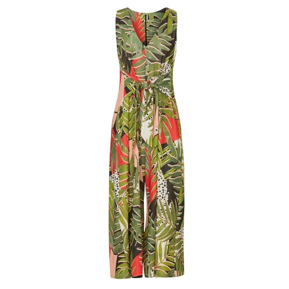 Slate & Willow Tropical Jumpsuit in Green Multi, Size XS - Picture 1 of 8